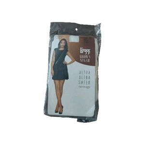 Vintage Legg's Brown Sugar Ultra Ultra Sheer White Pantyhose Large 50263 NEW